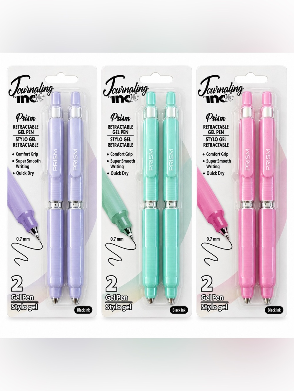 Prism Retractable Gel Pens - Mint Green (2 Pack)
